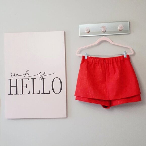 NWT Maje orange red metallic animal print skorts, L - Picture 9 of 10